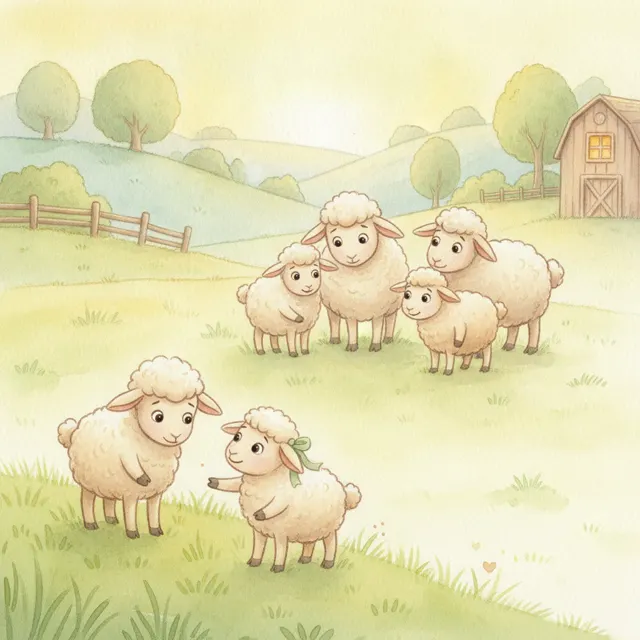 One More in the Flock story for kids illustration