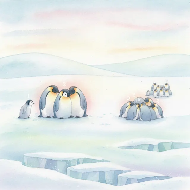 One More Penguin story for kids illustration