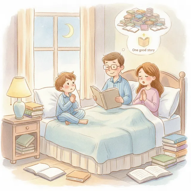 One More Story, Please story for kids illustration