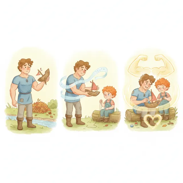 One Small Lie, One Big Fix story for kids illustration
