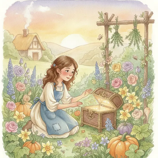 Pandora's Garden Box story for kids illustration