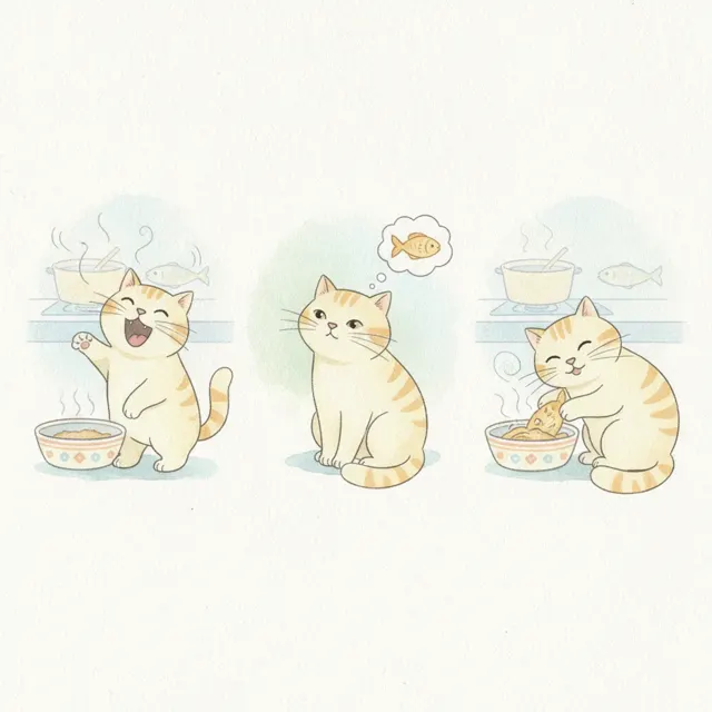 Patch Waits for Dinner story for kids illustration