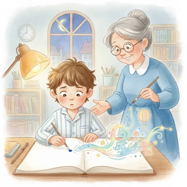 Pedro and the Empty Page story for kids illustration