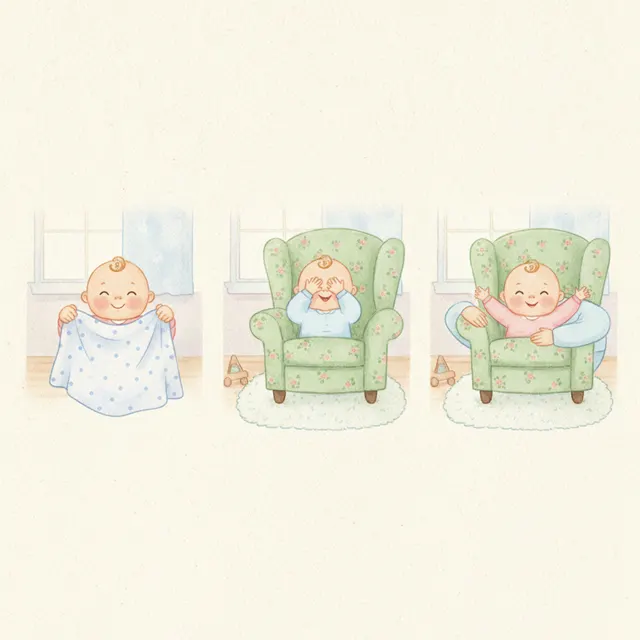 Peekaboo, I See You story for kids illustration