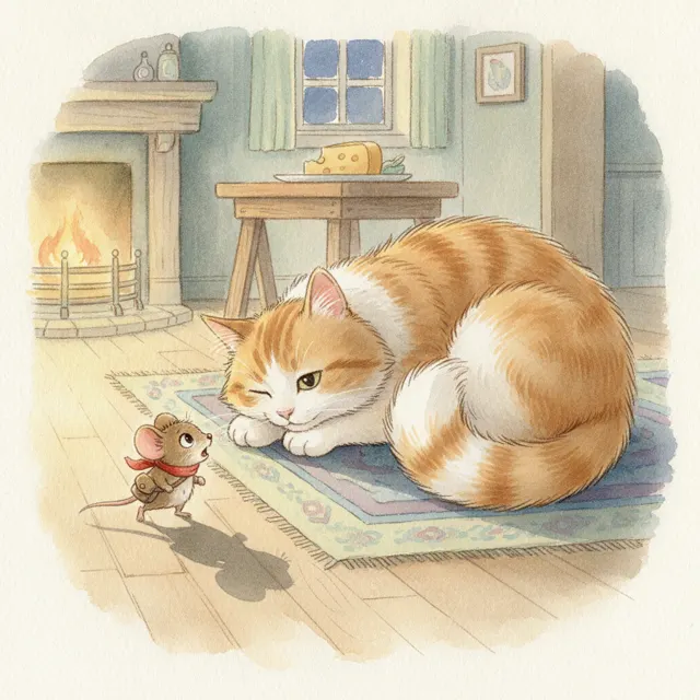 Penny and the Giant Cat story for kids illustration