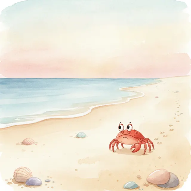Pinchy and the Very Big Ocean story for kids illustration