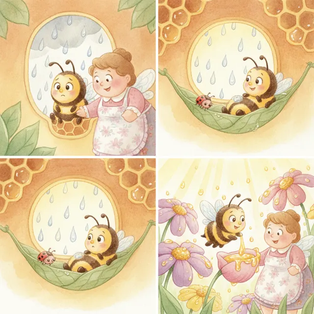 Pip and the Rainy Day story for kids illustration