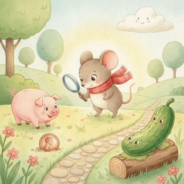 Pip Finds the Letter P story for kids illustration