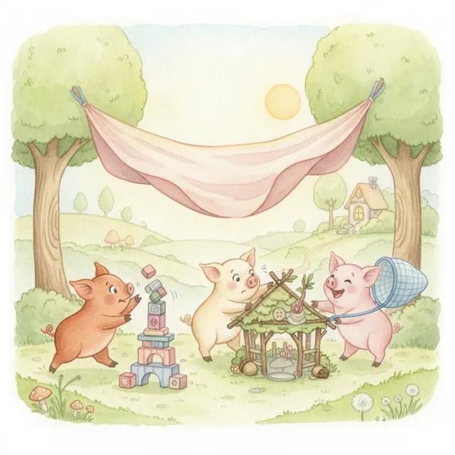 Pip, Pop, and the Perfect House story for kids illustration