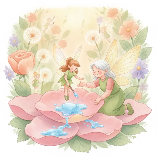 Pip's Very First Fairy Job story for kids illustration
