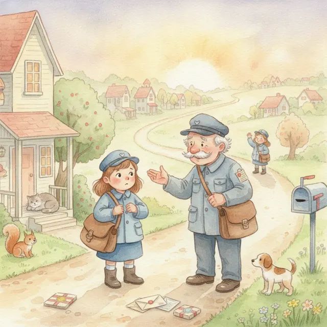 Pippa's First Route story for kids illustration
