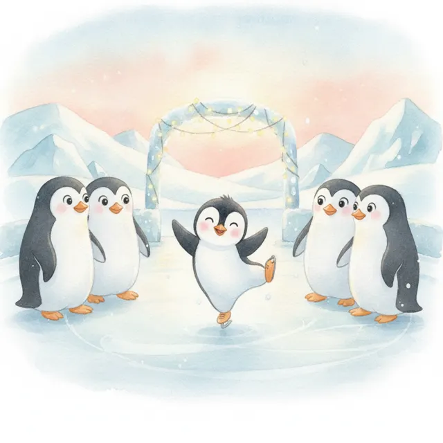 Pippa the Penguin Who Danced Anyway story for kids illustration