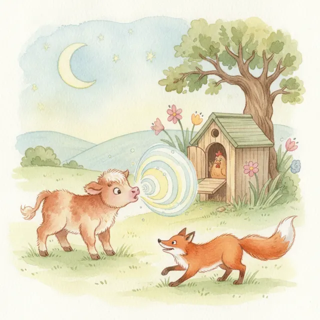 Poppy Finds Her Moo story for kids illustration