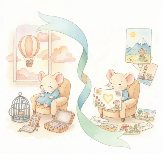 Postcards from Far Away story for kids illustration