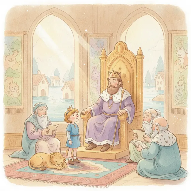 Prince Leo and the Flooded Village story for kids illustration