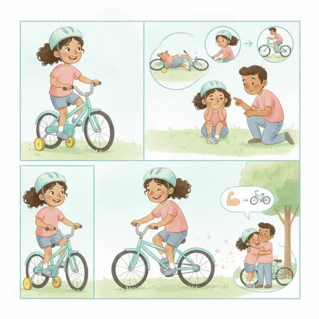 Priya and Her Bicycle story for kids illustration