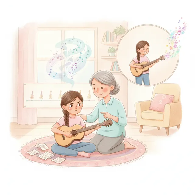 Priya's Practice Surprise story for kids illustration