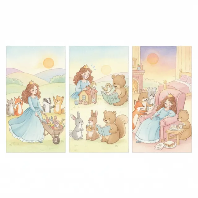 Queen Ada's Busy Day story for kids illustration