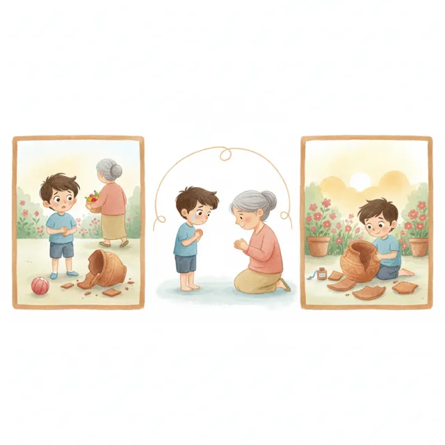 Ravi Tells the Truth story for kids illustration