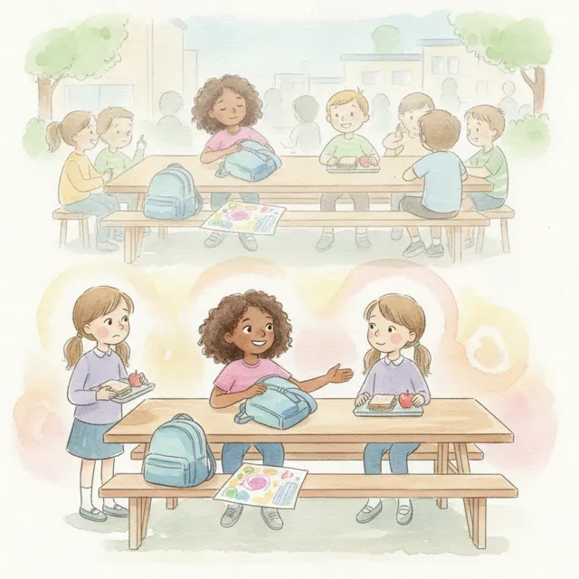 Room on the Bench story for kids illustration