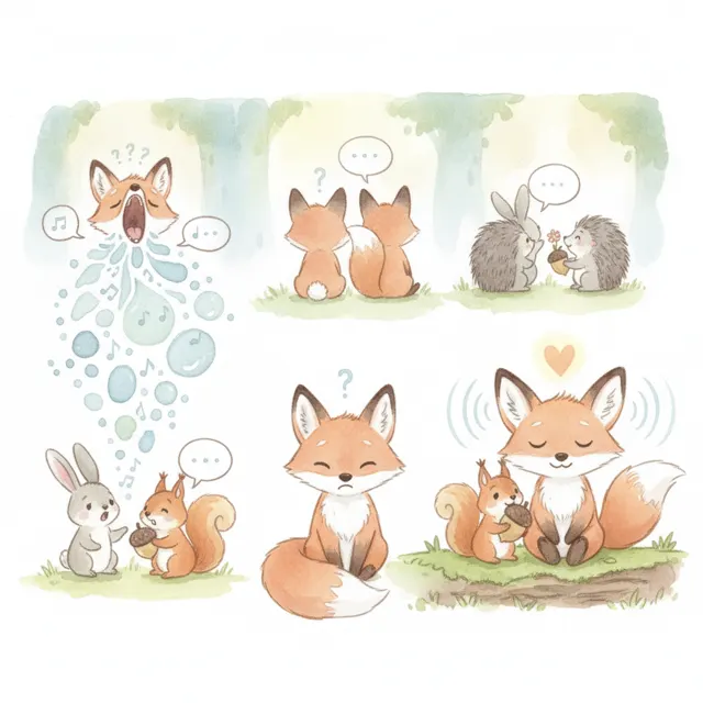 Rory Listens With Both Ears story for kids illustration