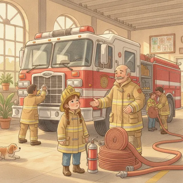 Rosa Wants to Drive the Truck story for kids illustration