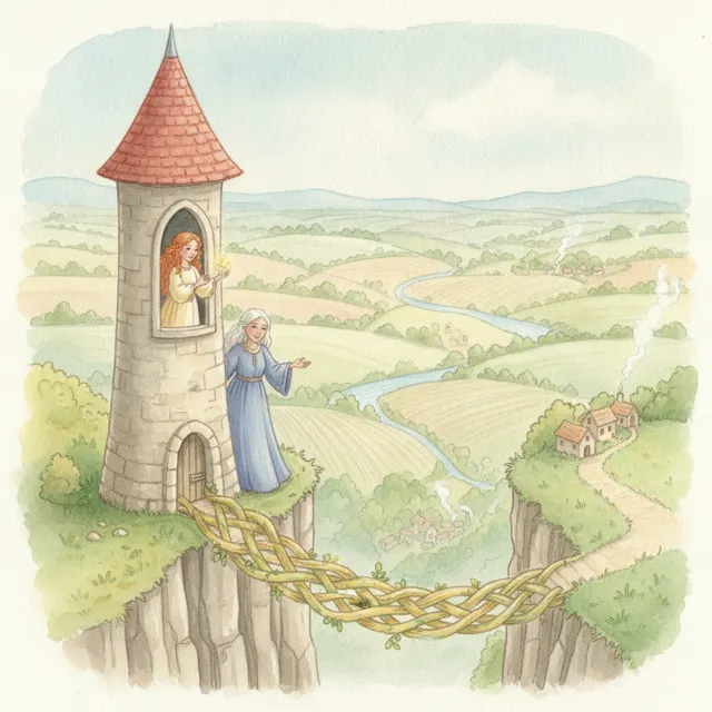 Rosalind and the Braided Bridge story for kids illustration