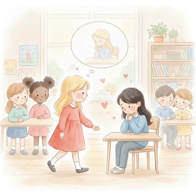 Ruby and the New Girl story for kids illustration