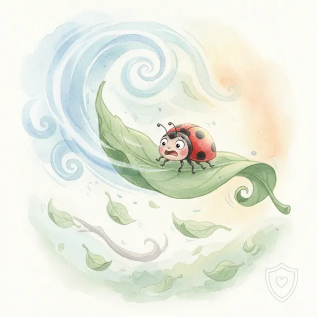 Ruby's Big Windy Day story for kids illustration