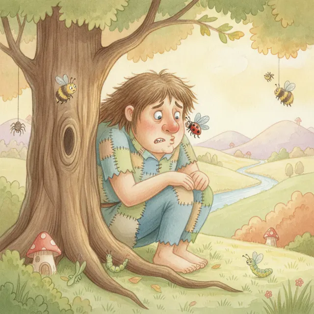 Rumble the Giant Is Scared of Bugs story for kids illustration