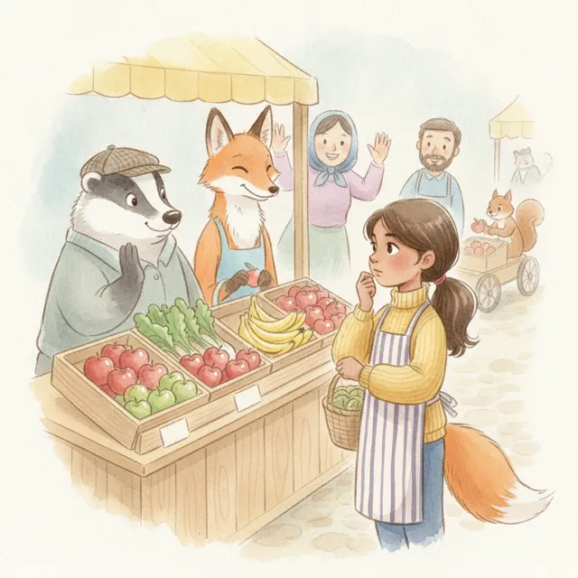 Running the Stall story for kids illustration