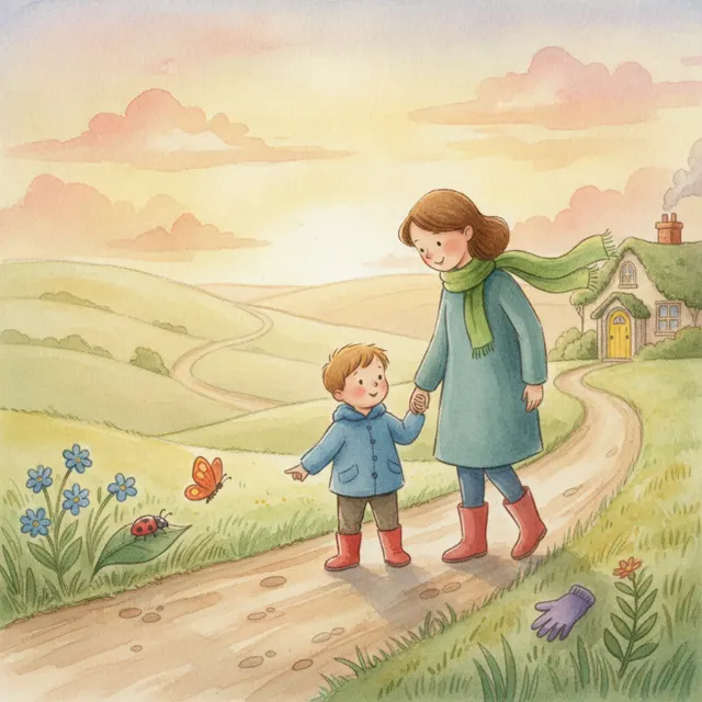 Sam and the Long Road Home story for kids illustration