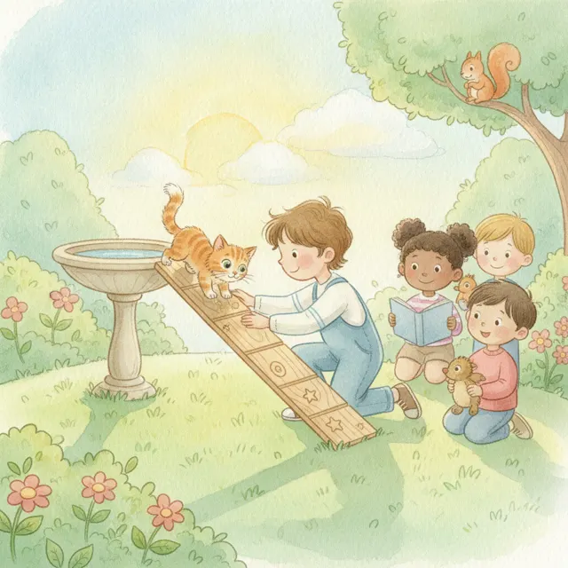 Sam Builds a Ramp story for kids illustration