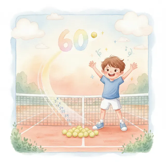 Sam's Serve Goes Over the Net story for kids illustration
