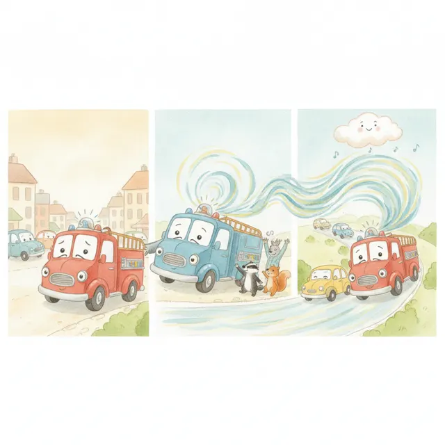 Sam the Siren Finds His Voice story for kids illustration