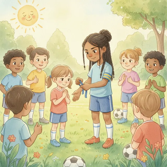 Sharing the Captain's Armband story for kids illustration