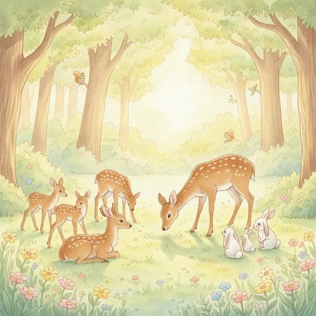 Sharing the Sunny Meadow story for kids illustration