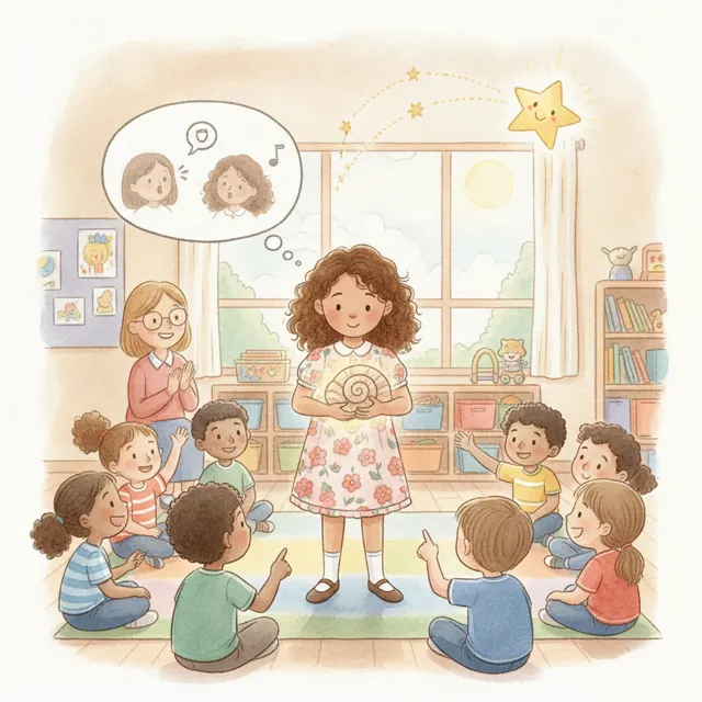 Show and Tell Star story for kids illustration