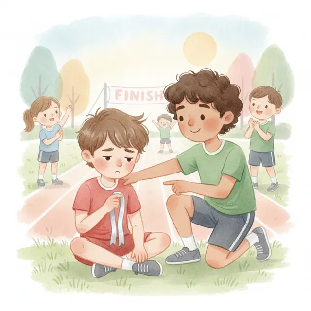 Silver Ribbon, Happy Heart story for kids illustration