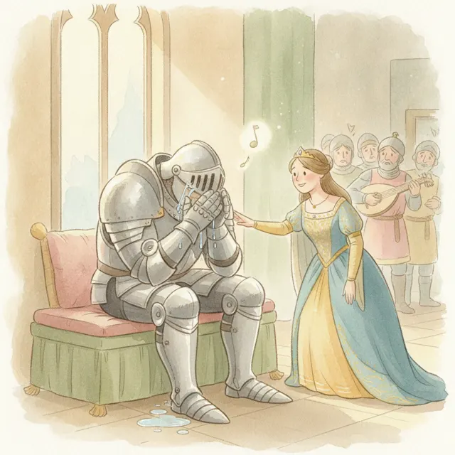 Sir Aldo and His Big Feelings story for kids illustration