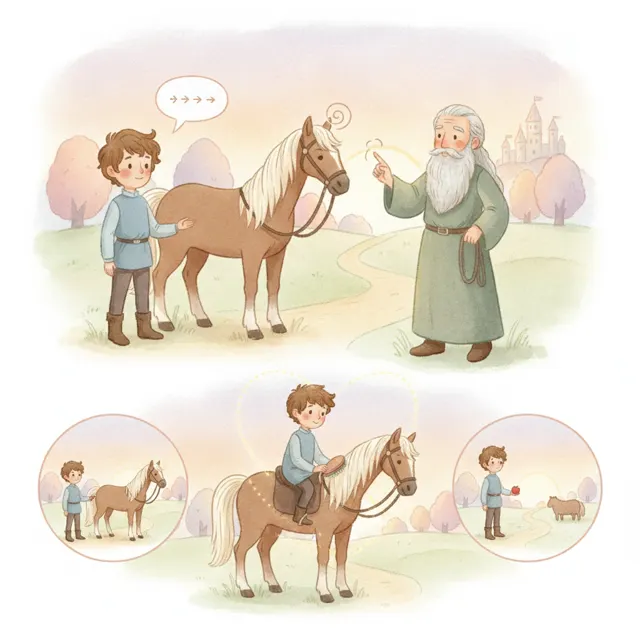 Sir Miles Learns to Wait story for kids illustration