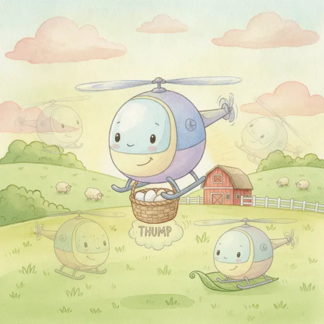 Skye Learns to Land Softly story for kids illustration