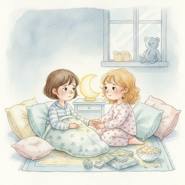 Sofia's First Sleepover story for kids illustration