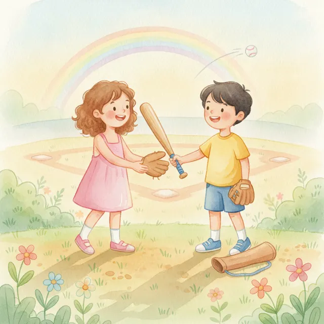 Sofia Shares Her Bat story for kids illustration
