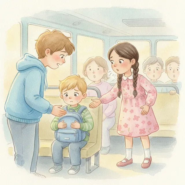 Speaking Up on the Bus story for kids illustration