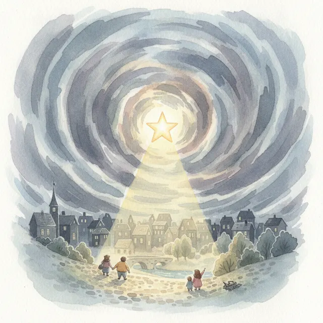Stella Saves the Night story for kids illustration
