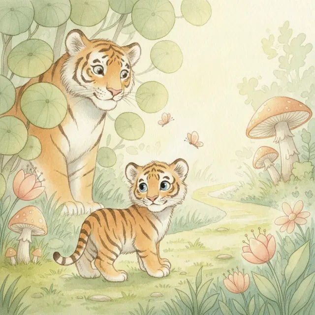 Stripe's First Day Alone story for kids illustration