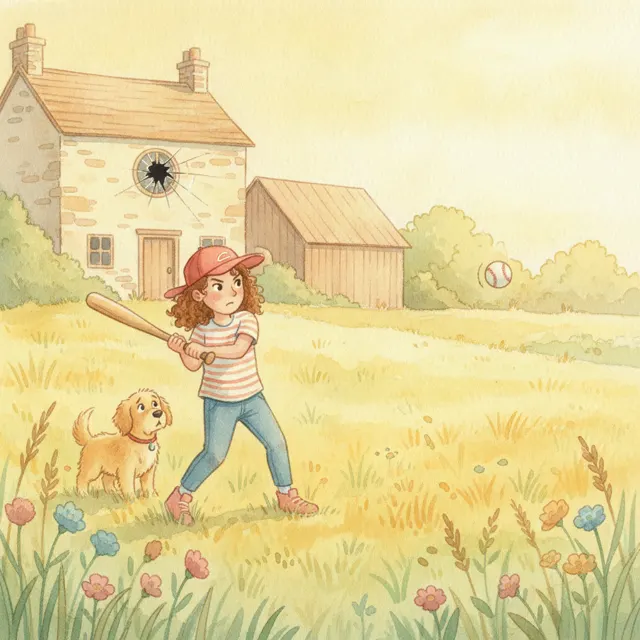 Sunny and the Broken Window story for kids illustration