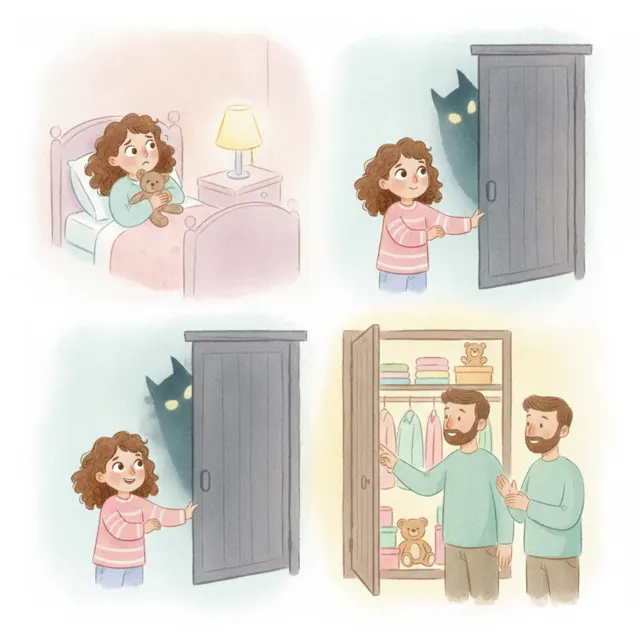 Tara's Dark Closet story for kids illustration