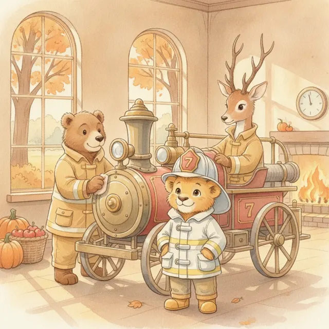 Team Engine Seven story for kids illustration